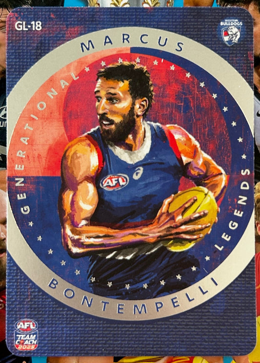 AFL Teamcoach 2025 - MARCUS BONTEMPELLI (WESTERN BULLDOGS) Generational Legends GL-18 1:60 pks