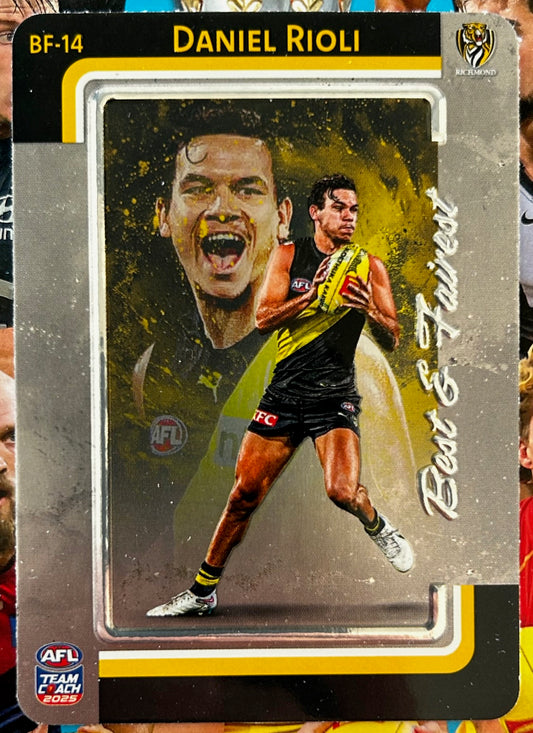 AFL Teamcoach 2025 - DANIEL RIOLI (RICHMOND TIGERS) Silver Best & Fairest BF-14 1:8 packs
