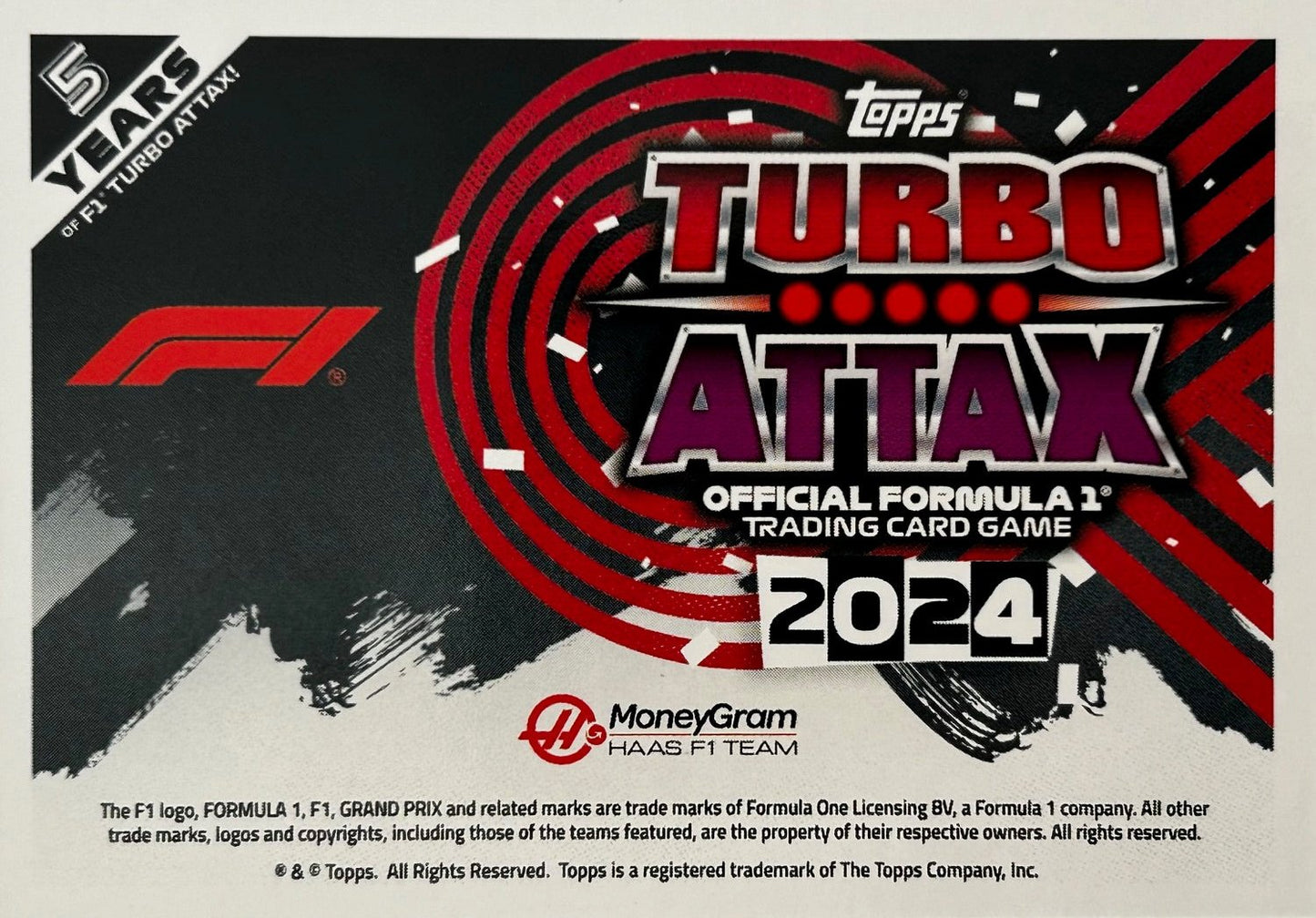 Topps F1 Turbo Attax 2024 - Single MONEYGRAM HAAS F1 TEAM Cards (#91 - #99)