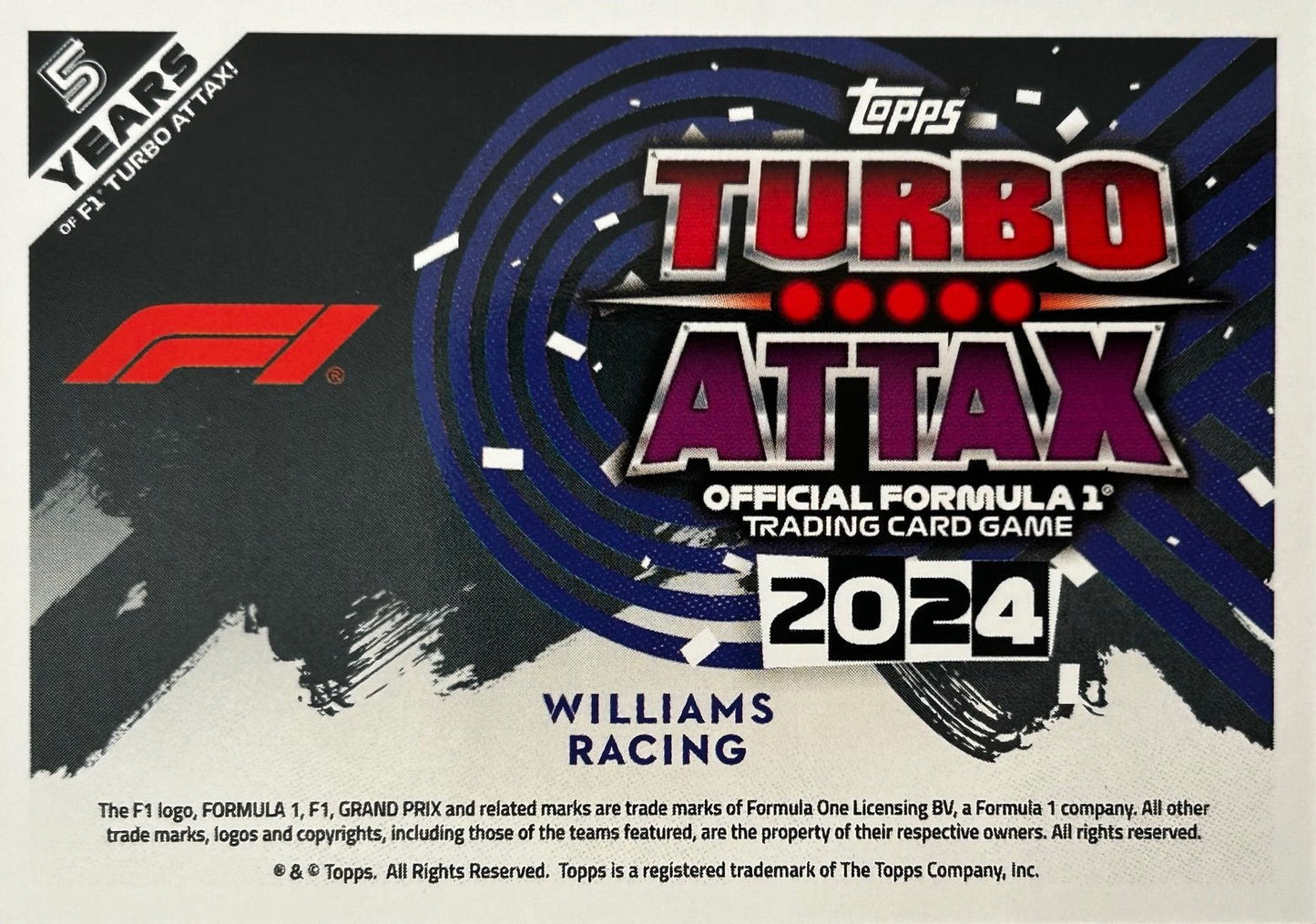 Topps F1 Turbo Attax 2024 - Single WILLIAMS RACING Cards (#64 - #72)