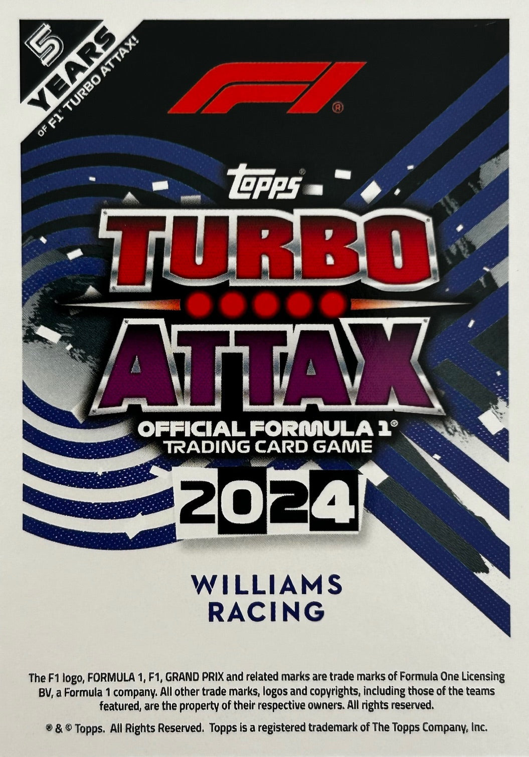 Topps F1 Turbo Attax 2024 - Single WILLIAMS RACING Cards (#64 - #72)