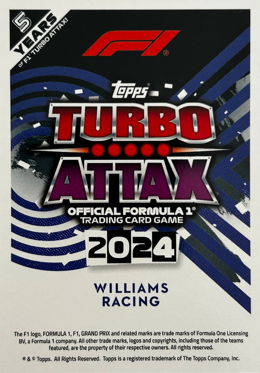 Topps F1 Turbo Attax 2024 - Single WILLIAMS RACING Cards (#64 - #72)