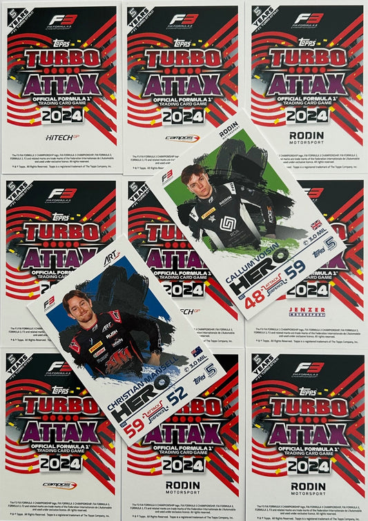 Topps F1 Turbo Attax 2024 - Single STARS OF TOMORROW & F3 HEROES Cards (#267 - #303)