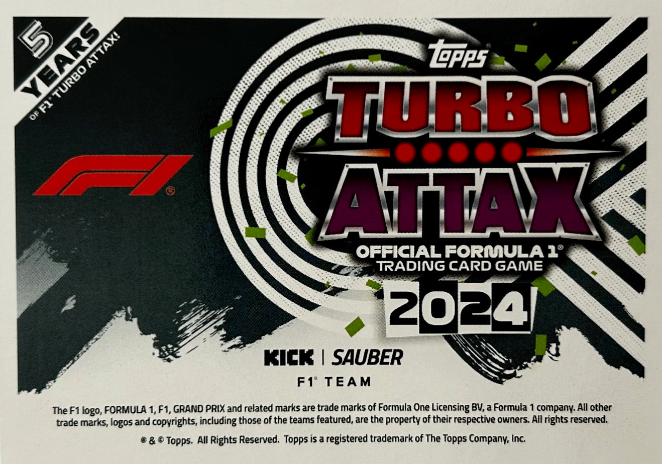 Topps F1 Turbo Attax 2024 - Single KICK SAUBER F1 TEAM Cards (#82 - #90)