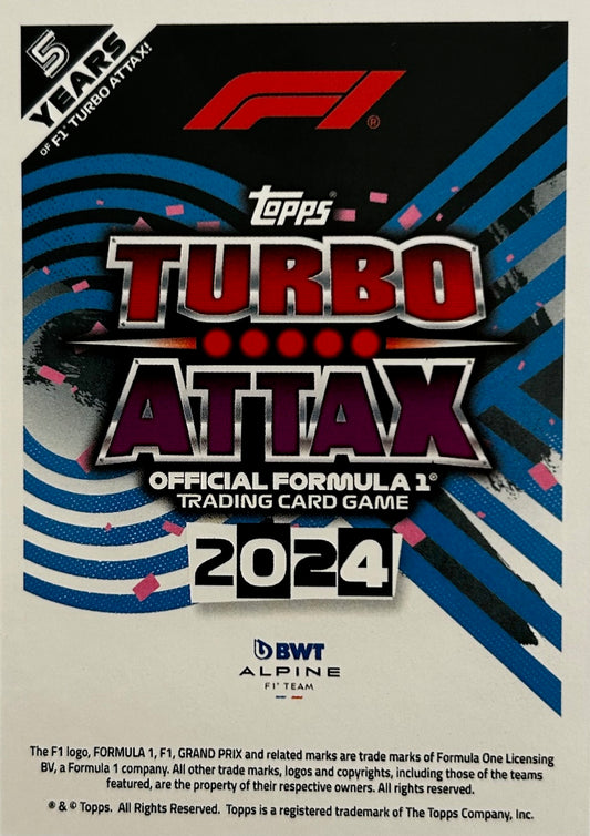 Topps F1 Turbo Attax 2024 - Single BWT ALPINE F1 TEAM Cards (#55 - #63)