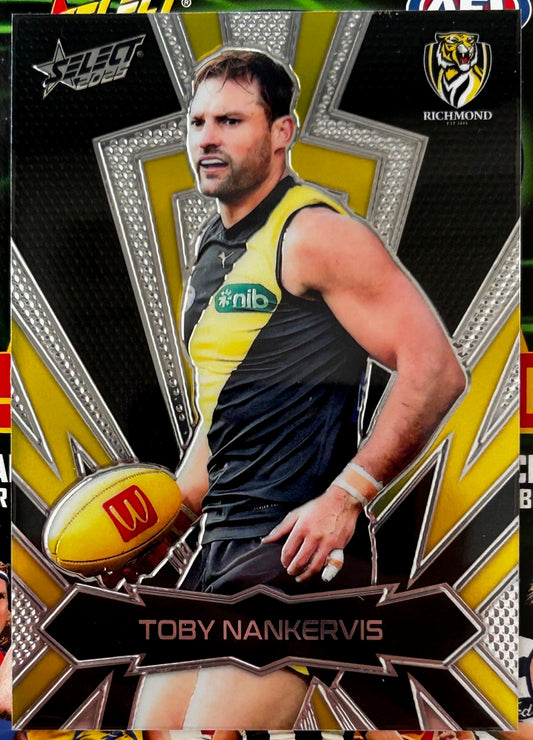 Select AFL 2025 Footy Stars - TOBY NANKERVIS (RICHMOND) Luminous Lightning Bolt LT163