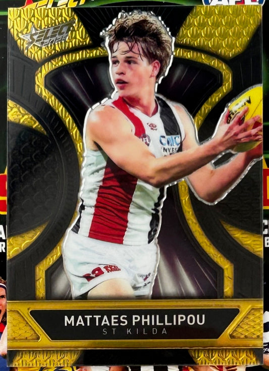 Select AFL 2025 Footy Stars - MATTAES PHILLIPOU (ST KILDA) Dragon Scales LD174 /799