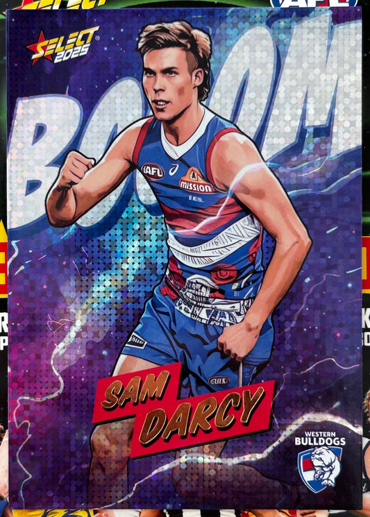 Select AFL 2025 Footy Stars Hobby - SAM DARCY (WESTERN BULLDOGS) Booom BHM104 /85