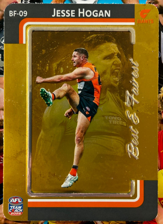 AFL Teamcoach 2025 - JESSE HOGAN (GWS GIANTS) Gold Best & Fairest BF-09 1:40 packs