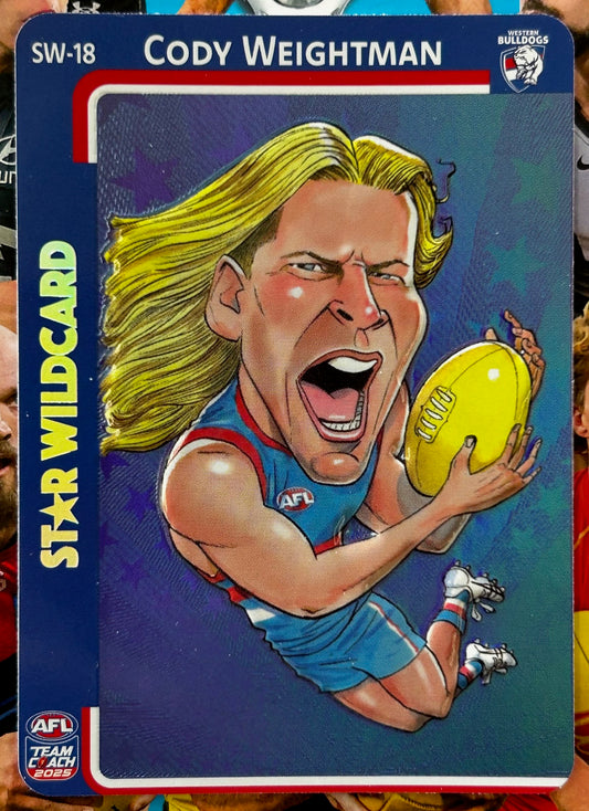 AFL Teamcoach 2025 - CODY WEIGHTMAN (WESTERN BULLDOGS) Star Wildcard SW-18 1:36 packs