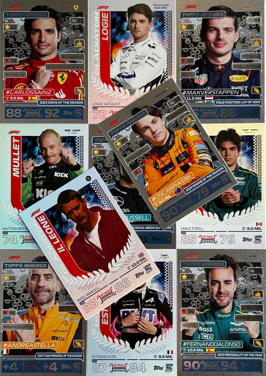 Topps F1 Turbo Attax 2024 - Single TOPPS AWARDS & F1 GLADIATORS Cards (#304 - #330)