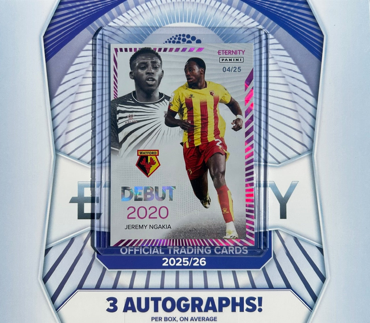 Panini EFL Eternity 2025-26 - JEREMY NGAKIA (WATFORD) Debut DEB-18 *Magenta Parallel /25*