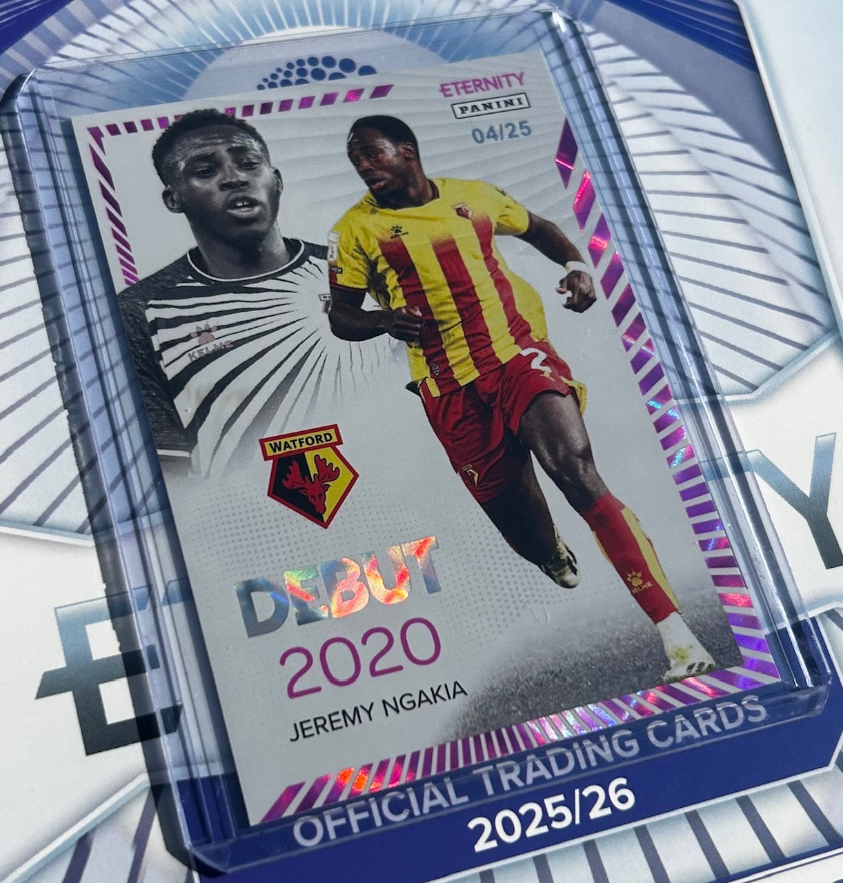 Panini EFL Eternity 2025-26 - JEREMY NGAKIA (WATFORD) Debut DEB-18 *Magenta Parallel /25*