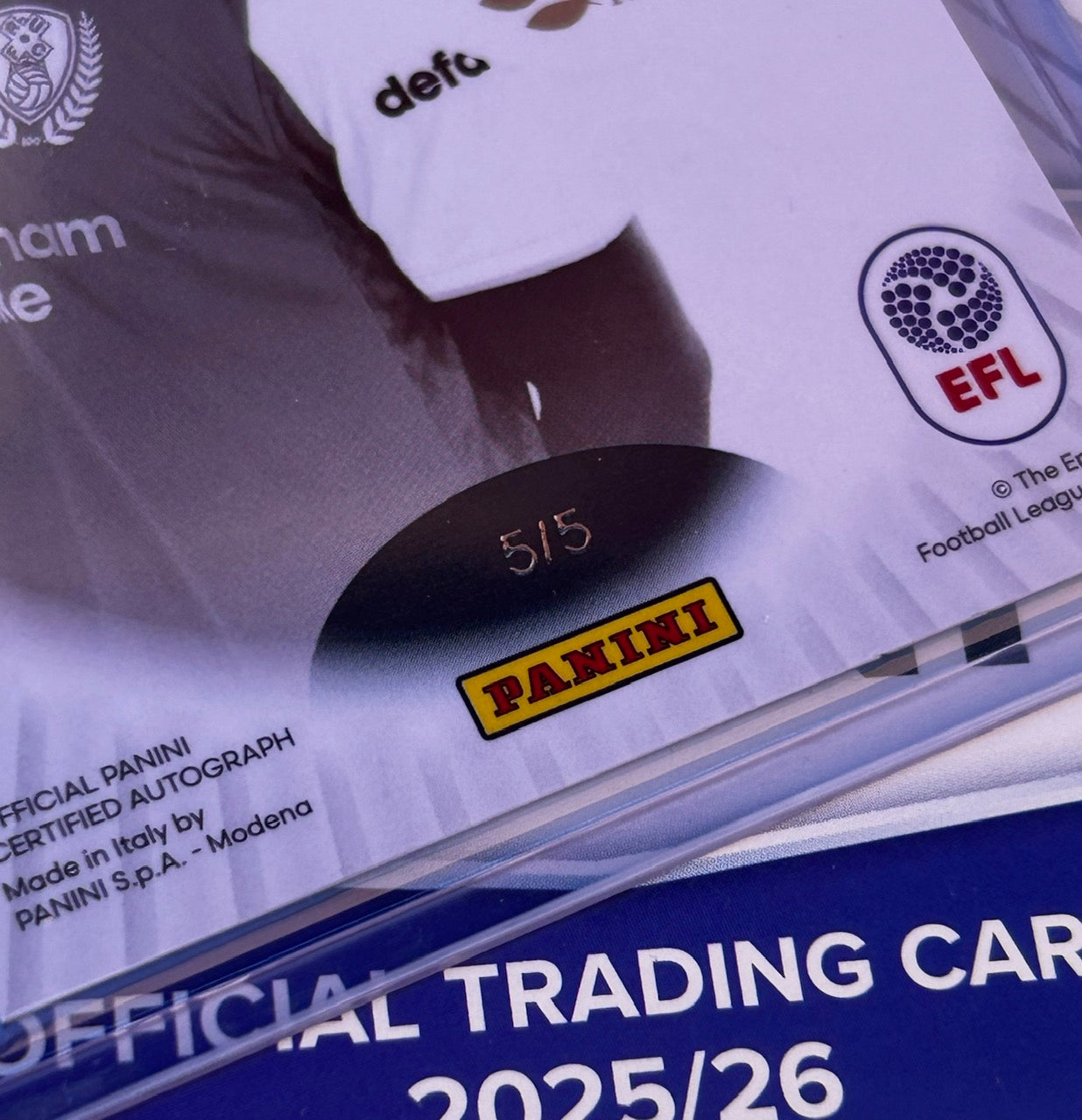 Panini EFL Eternity 2025-26 - MARTIN SHERIF (ROTHERHAM UNITED) Certified Rookie RC Autograph AUT-R22 *Gold Parallel /5*