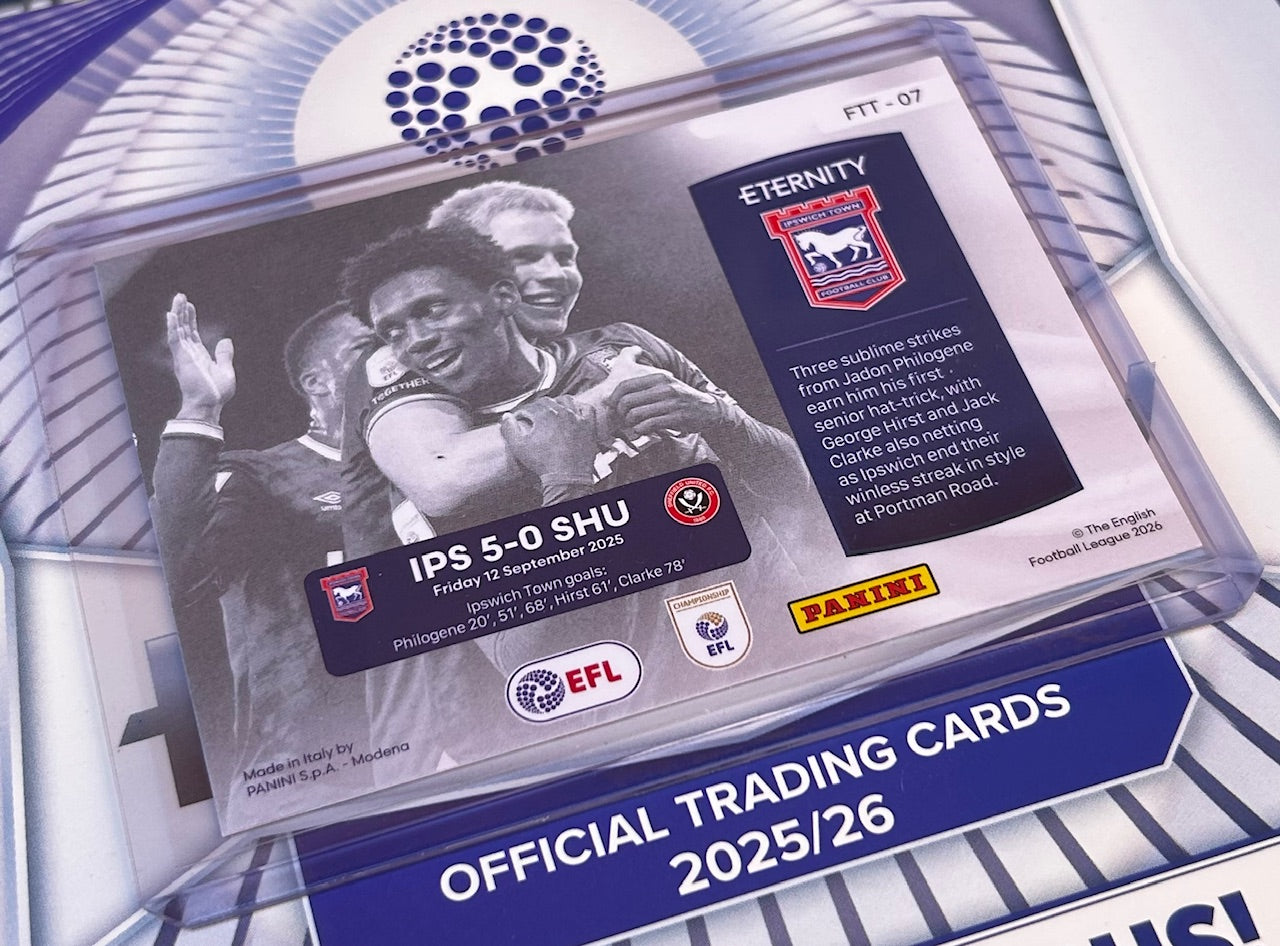 Panini EFL Eternity 2025-26 - IPSWICH TOWN For The Team FTT-07 *Magenta Parallel /25*