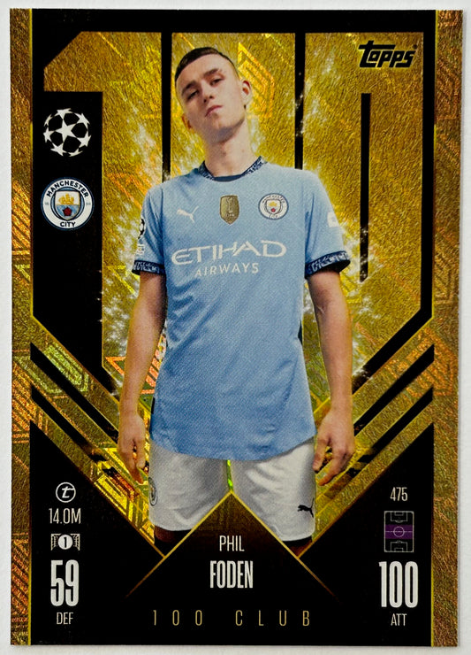 Topps 2024-25 Match Attax UEFA - PHIL FODEN (MANCHESTER CITY) 100 Club #475