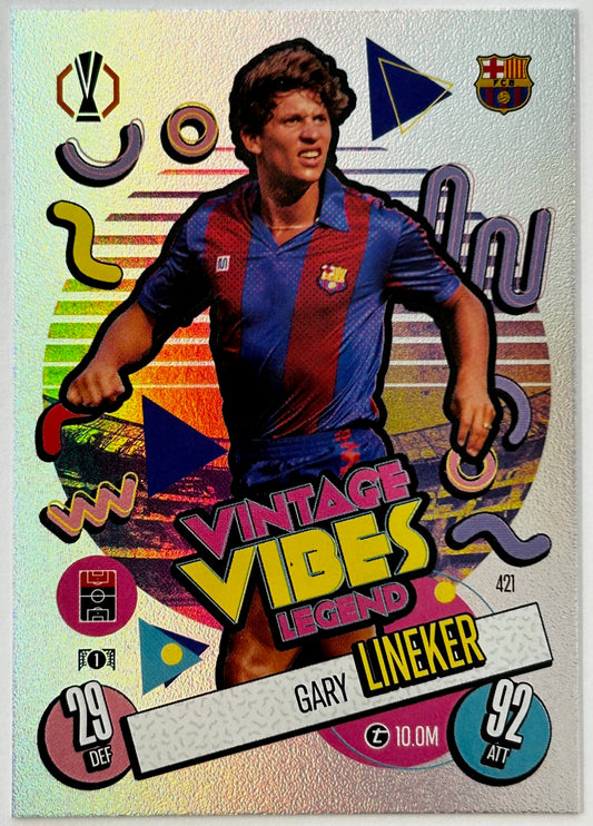 Topps 2024-25 Match Attax UEFA - GARY LINEKER (FC BARCELONA) Vintage Vibes #421