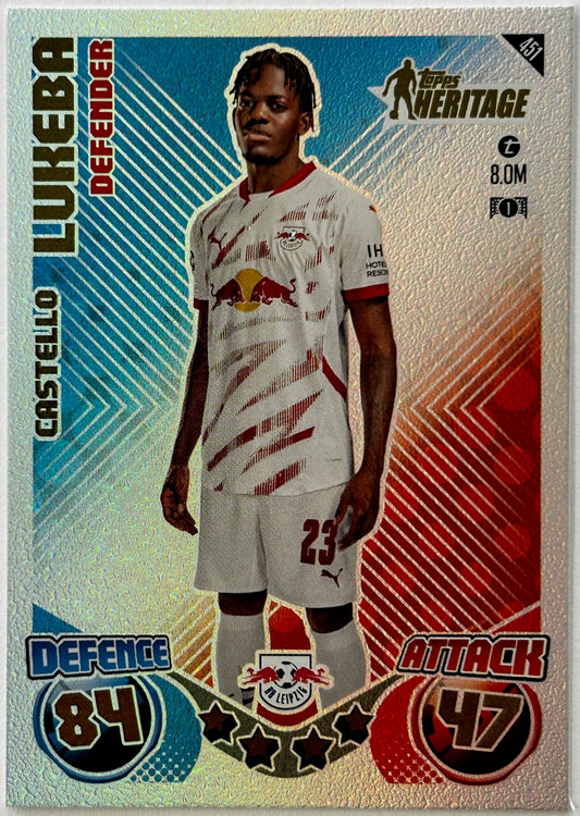 Topps 2024-25 Match Attax UEFA - CASTELLO LUKEBA (RB LEIPZIG) Heritage #451