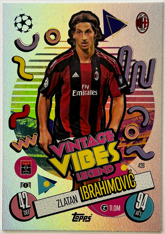 Topps 2024-25 Match Attax UEFA - ZLATAN IBRAHIMOVIC (AC MILAN) Vintage Vibes #428