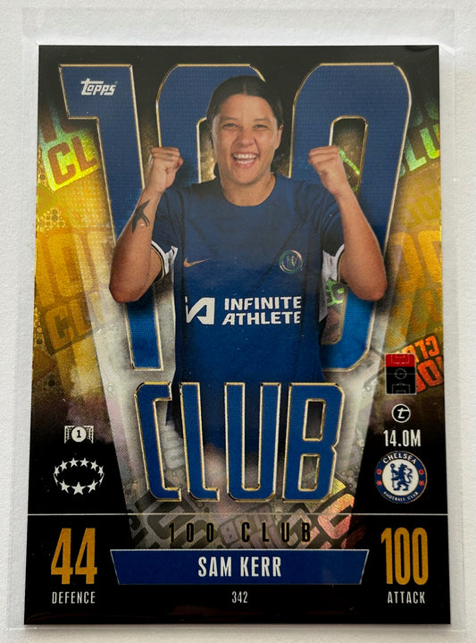 Topps 2023-24 Match Attax Extra UEFA - SAM KERR (CHELSEA) 100 Club 342
