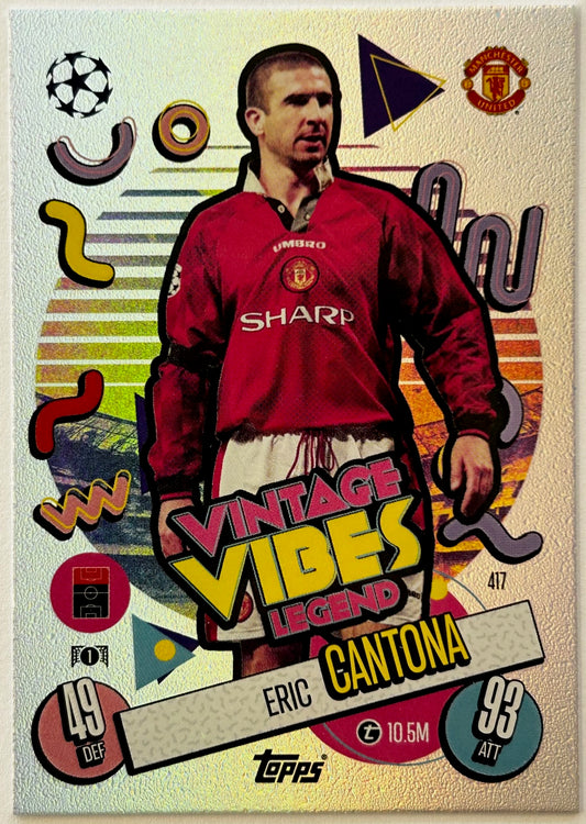 Topps 2024-25 Match Attax UEFA - ERIC CANTONA (MANCHESTER UNITED) Vintage Vibes #417