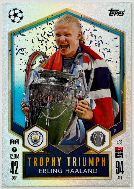 Topps 2024-25 Match Attax UEFA - ERLING HAALAND (MANCHESTER CITY) Trophy Triumph #433