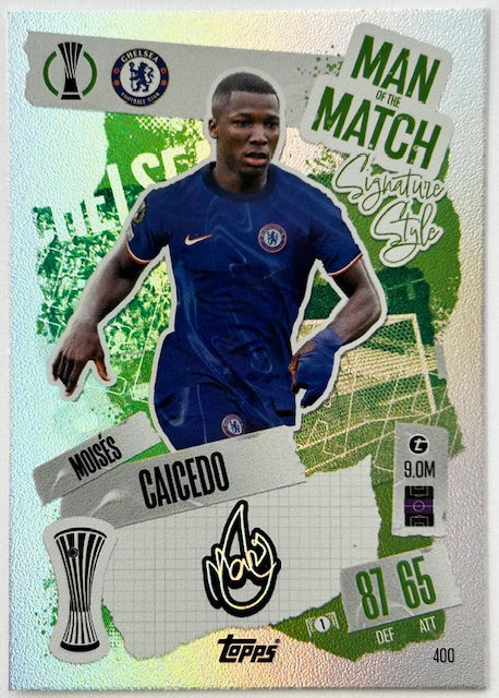Topps 2024-25 Match Attax UEFA - MOISES CAICEDO (CHELSEA) Man of the Match #400