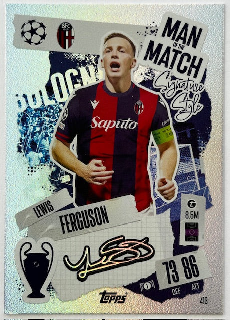 Topps 2024-25 Match Attax UEFA - LEWIS FERGUSON (BOLOGNA) Man of the Match #413