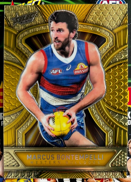 Select AFL 2025 Footy Stars - MARCUS BONTEMPELLI (WESTERN BULLDOGS) Gold Dragon Scales LDG205 /399