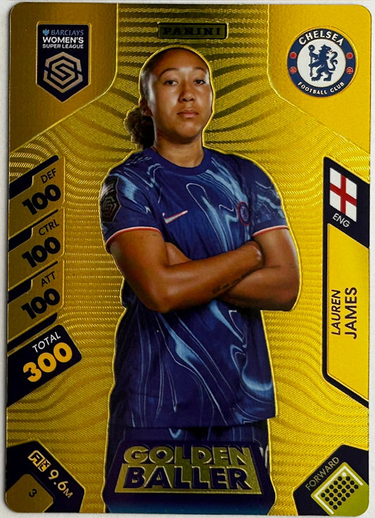 Panini Adrenalyn XL Barclays Women's Super League 2025 - LAUREN JAMES (CHELSEA) Golden Baller #3