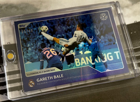2023 Topps UEFA Champions League 30 Seasons Celebration - GARETH BALE (REAL MADRID) #001 Blue Parallel /49