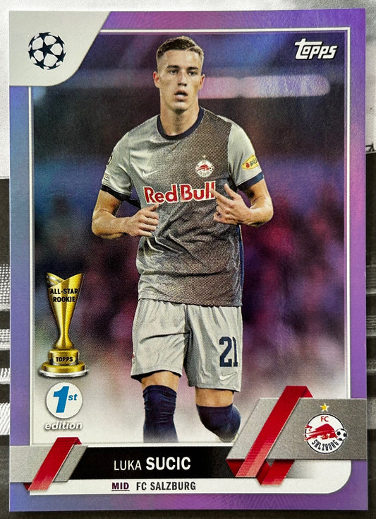 Topps UEFA Club Competitions 1st Edition 2022-23 - LUKA SUCIC (FC SALZBURG) All-Star Rookie Purple Parallel #95 /30