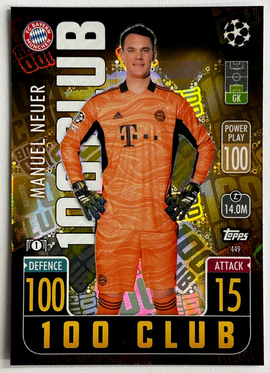 Topps Match Attax UEFA 2021-22 - NEUER (BAYERN MUNICH) 100 Club 449