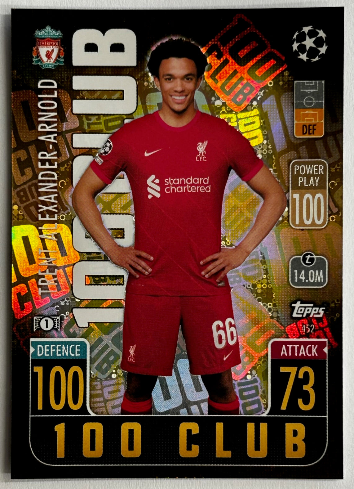 Topps Match Attax UEFA 2021-22 - ALEXANDER-ARNOLD (LIVERPOOL) 100 Club 452