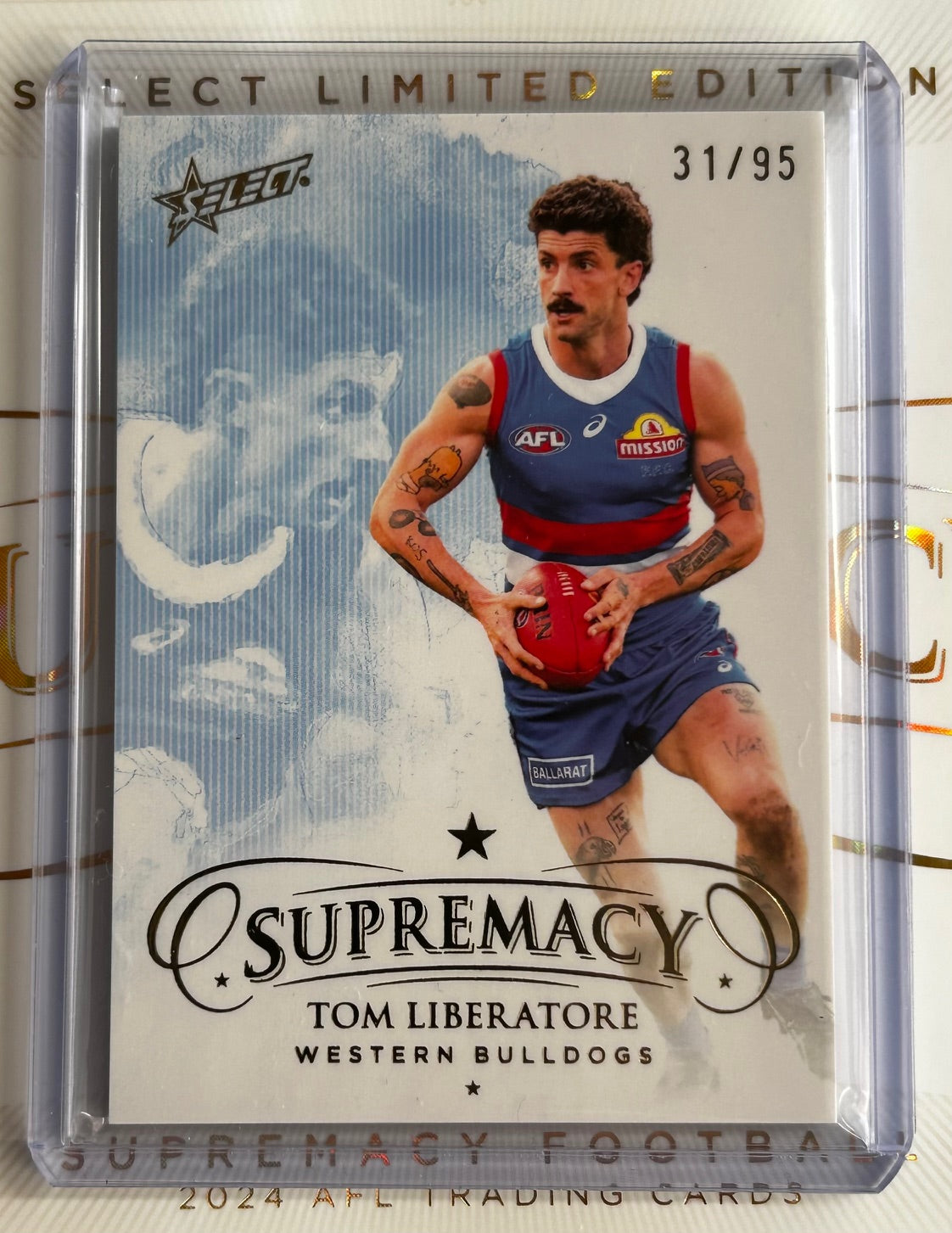 2024 AFL Select Supremacy - TOM LIBERATORE (WESTERN BULLDOGS) Gold /95 #157