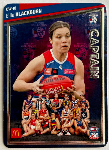 AFL Teamcoach 2024 Trading Card Collection - Single MACCAS AFLW WOMEN'S CAPTAINS SILVER Cards (CW-01 to CW-18)