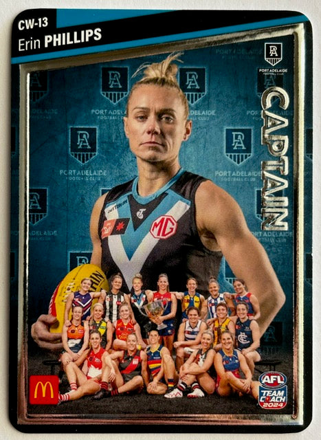 AFL Teamcoach 2024 Trading Card Collection - Single MACCAS AFLW WOMEN'S CAPTAINS SILVER Cards (CW-01 to CW-18)