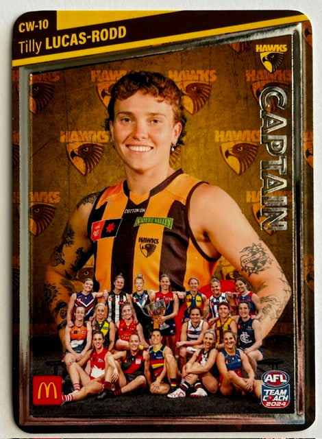 AFL Teamcoach 2024 Trading Card Collection - Single MACCAS AFLW WOMEN'S CAPTAINS SILVER Cards (CW-01 to CW-18)