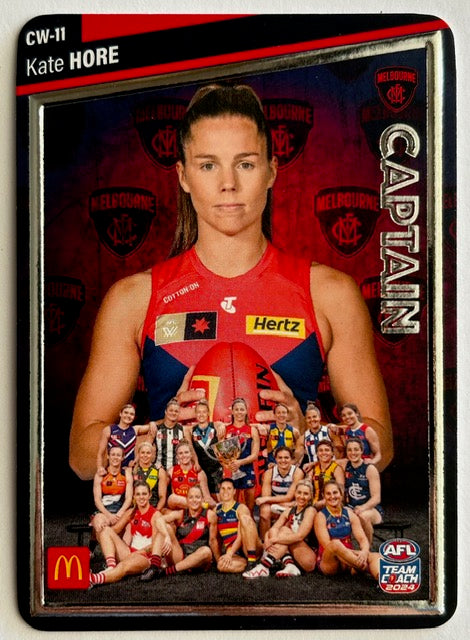 AFL Teamcoach 2024 Trading Card Collection - Single MACCAS AFLW WOMEN'S CAPTAINS SILVER Cards (CW-01 to CW-18)