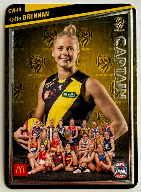 AFL Teamcoach 2024 Trading Card Collection - Single MACCAS AFLW WOMEN'S CAPTAINS SILVER Cards (CW-01 to CW-18)