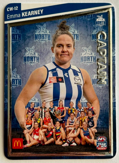 AFL Teamcoach 2024 Trading Card Collection - Single MACCAS AFLW WOMEN'S CAPTAINS SILVER Cards (CW-01 to CW-18)