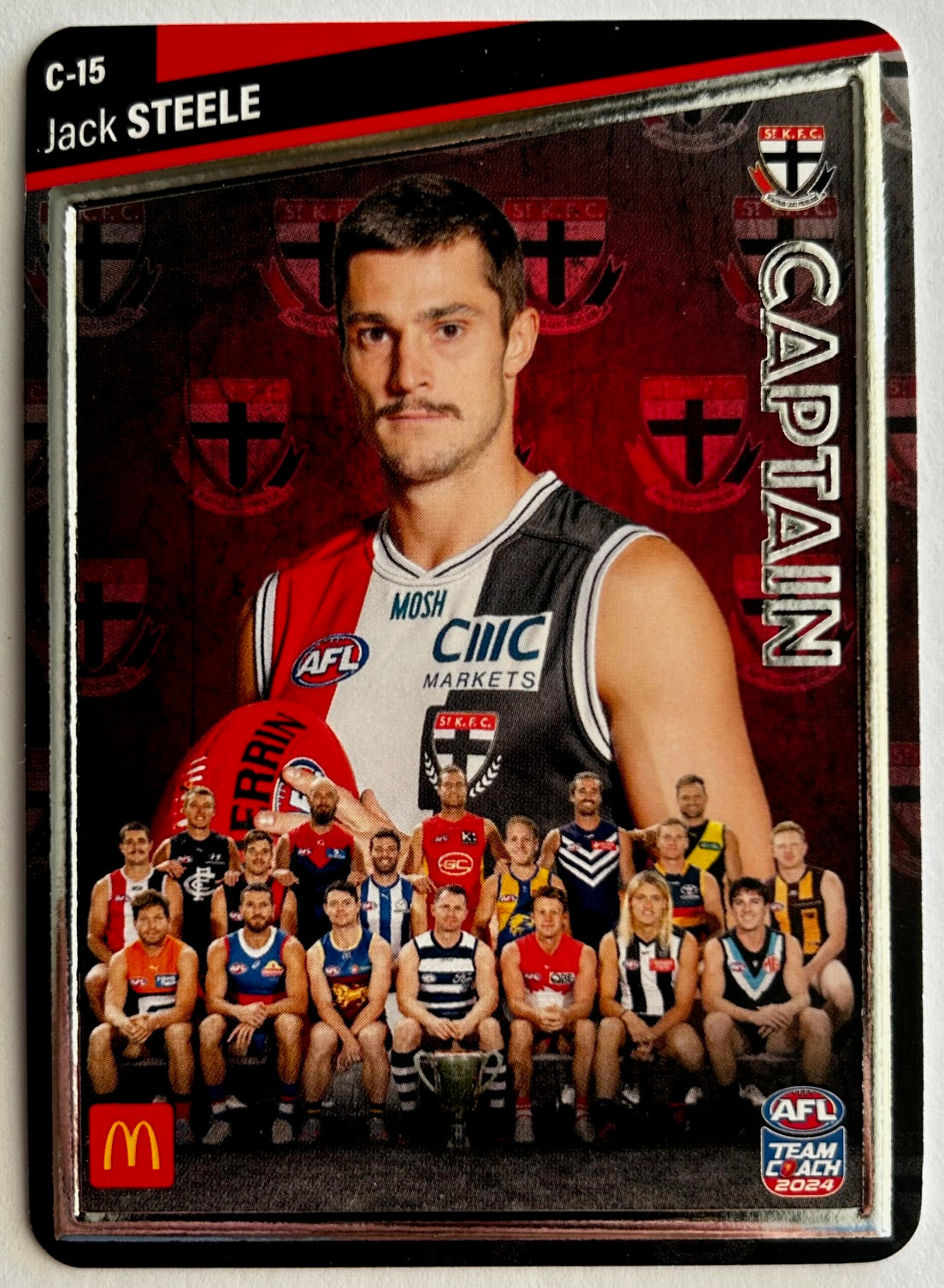 AFL Teamcoach 2024 Trading Card Collection - Single MACCAS MEN'S CAPTAINS SILVER Cards (C-01 to C-18)