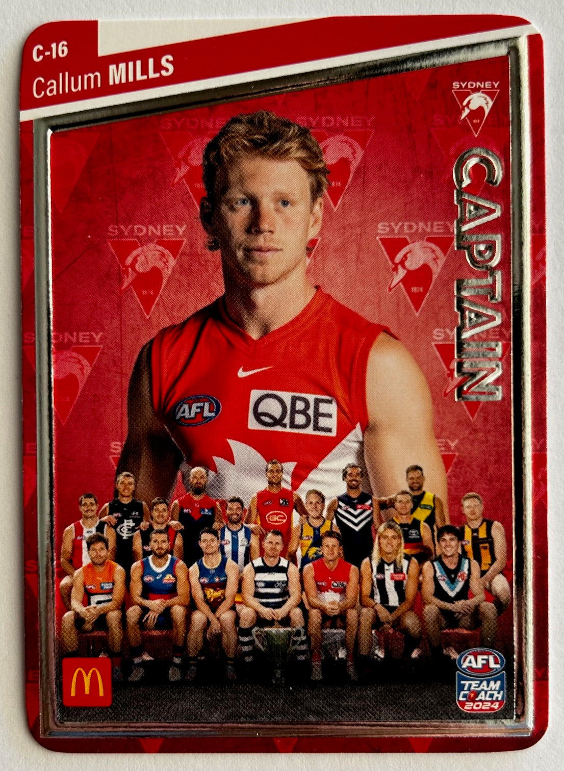 AFL Teamcoach 2024 Trading Card Collection - Single MACCAS MEN'S CAPTAINS SILVER Cards (C-01 to C-18)