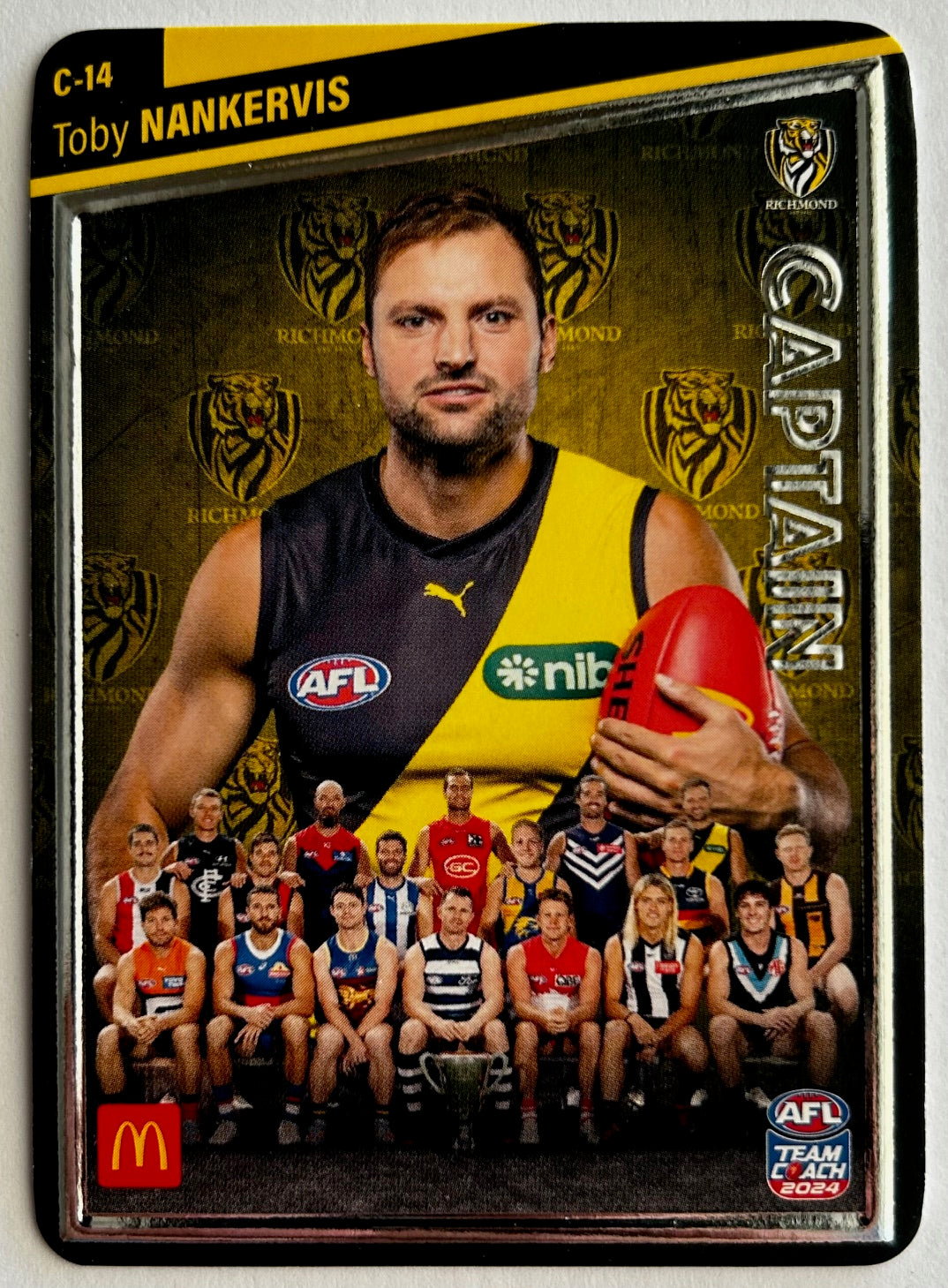 AFL Teamcoach 2024 Trading Card Collection - Single MACCAS MEN'S CAPTAINS SILVER Cards (C-01 to C-18)