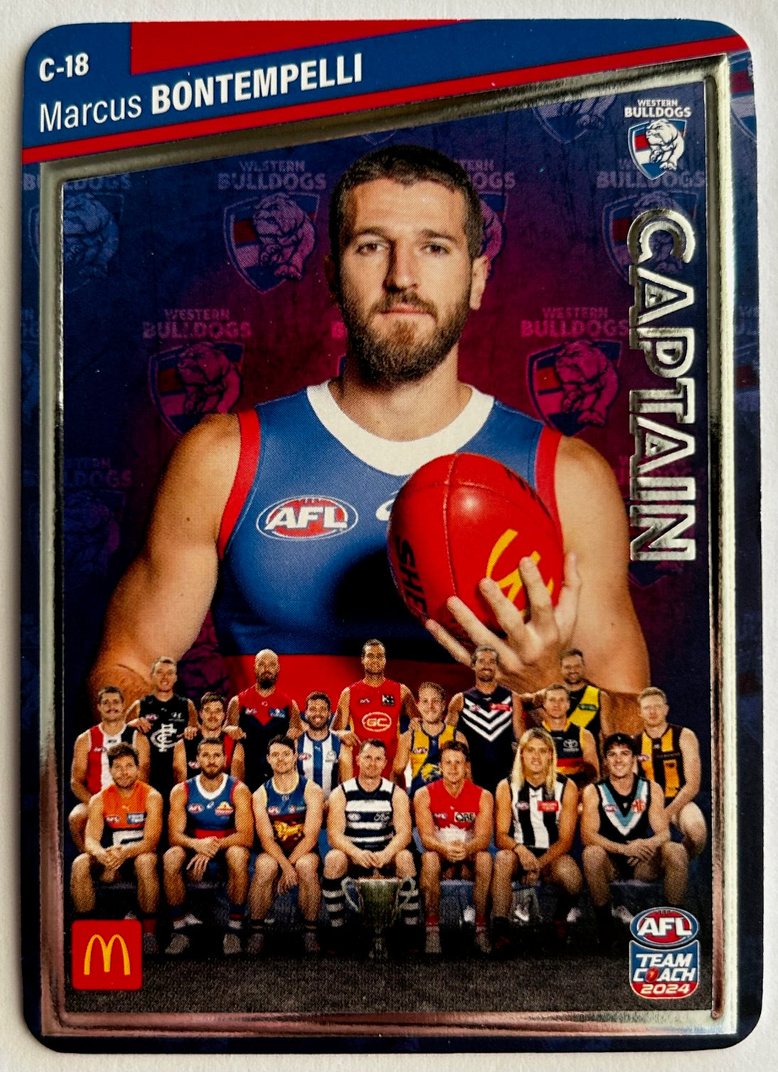 AFL Teamcoach 2024 Trading Card Collection - Single MACCAS MEN'S CAPTAINS SILVER Cards (C-01 to C-18)