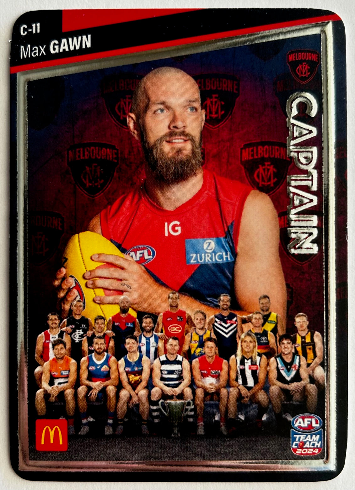 AFL Teamcoach 2024 Trading Card Collection - Single MACCAS MEN'S CAPTAINS SILVER Cards (C-01 to C-18)