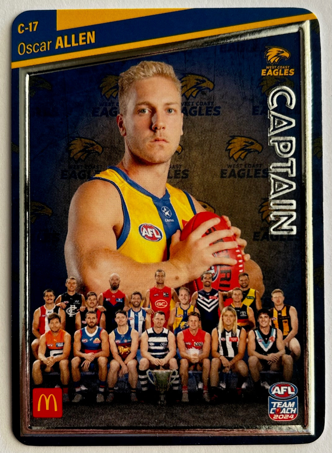 AFL Teamcoach 2024 Trading Card Collection - Single MACCAS MEN'S CAPTAINS SILVER Cards (C-01 to C-18)