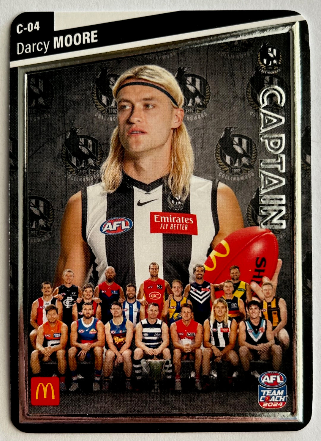 AFL Teamcoach 2024 Trading Card Collection - Single MACCAS MEN'S CAPTAINS SILVER Cards (C-01 to C-18)