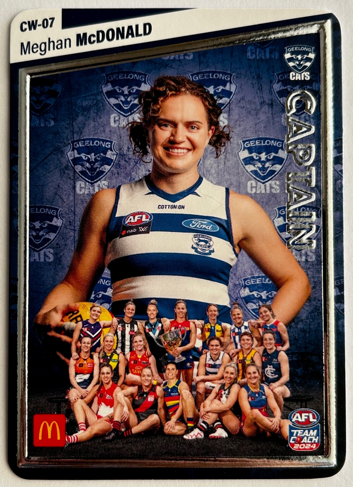 AFL Teamcoach 2024 Trading Card Collection - Single MACCAS AFLW WOMEN'S CAPTAINS SILVER Cards (CW-01 to CW-18)