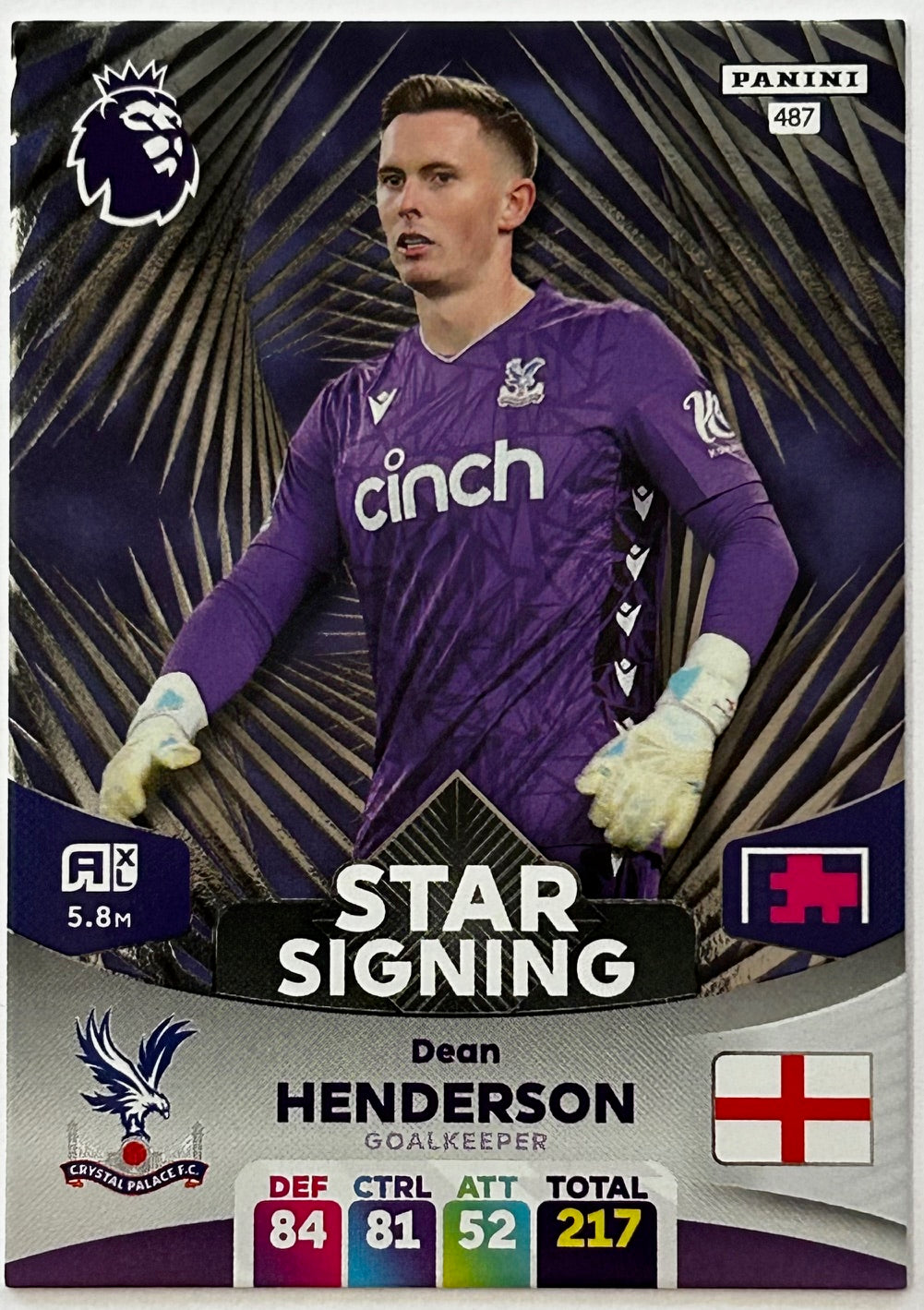 Panini Adrenalyn XL Premier League 2024 - DEAN HENDERSON (CRYSTAL PALACE) Star Signing 487